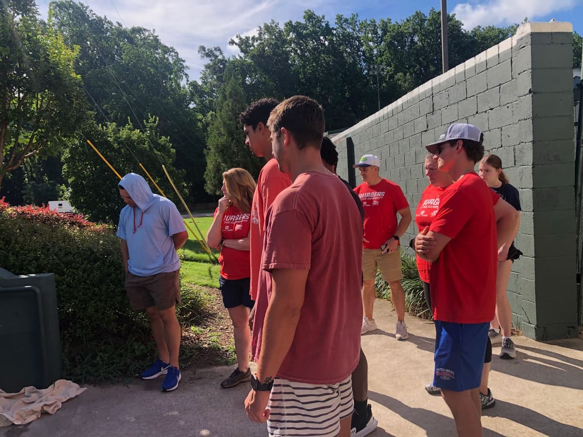 The Hub City Spartanburgers players and Front Office do their part for Duncan Park!